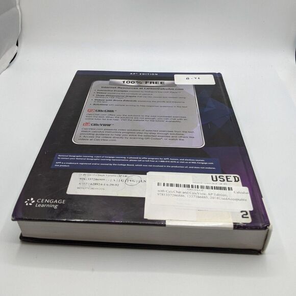 Calculus of a Single Variable with CalcChat and CalcView 11e - Used - Acceptable - Picture 5 of 5